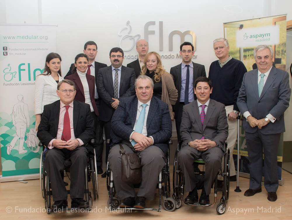 Representante de la Fundacion del Lesionado Medular, Aspaym Madrid y representantes del grupo de Turquía